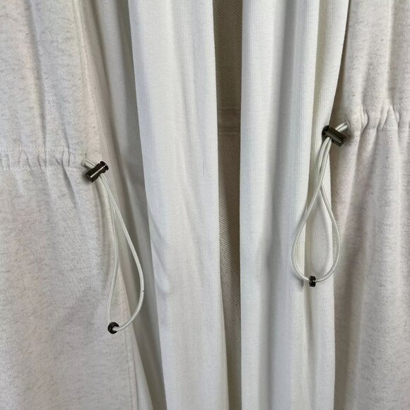 Anthropologie Avasa Drawstring Duster Vest Cardigan Beige Layering Size Small - Picture 6 of 9